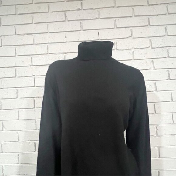Charter Club Black Cashmere Turtleneck Sweater - Size Large - Picture 6 of 13